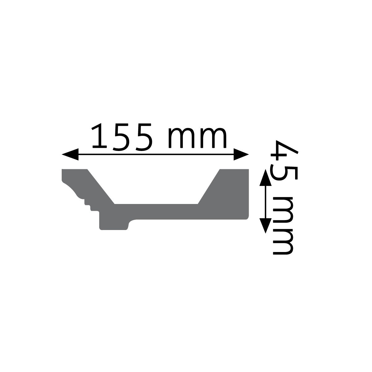 Stuckleiste Rapallo – 4,5 × 15,5 cm