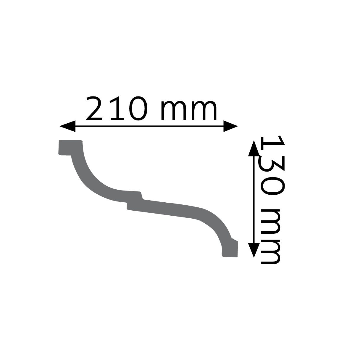 Stuckleiste Savona – 13 × 21 cm