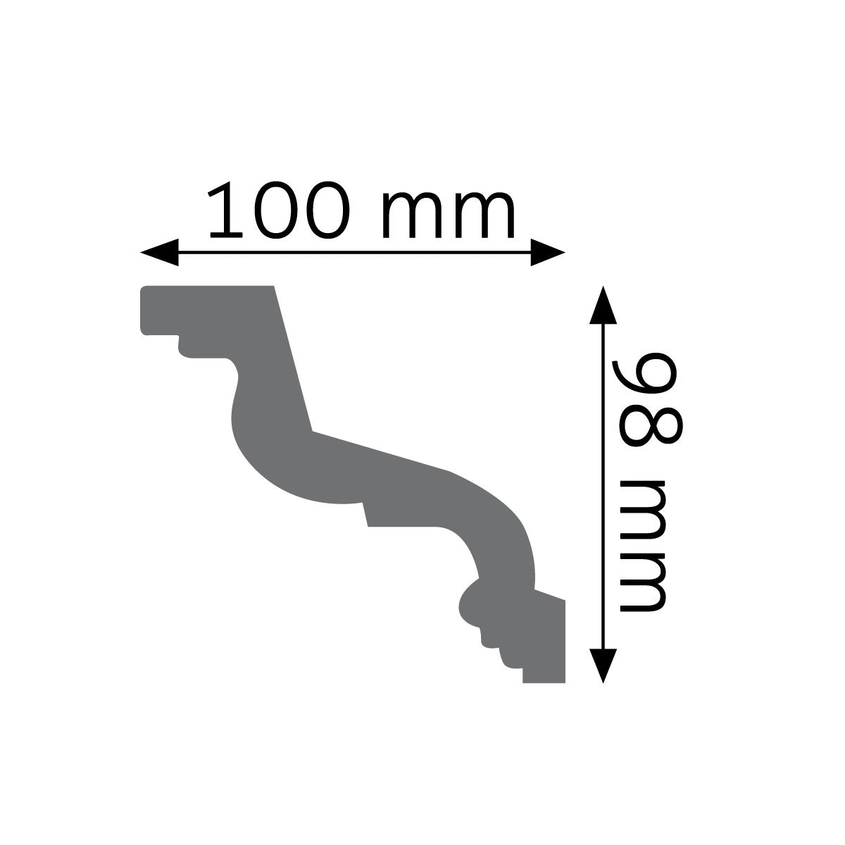 Stuckleiste Sorrento – 10 × 9,7 cm