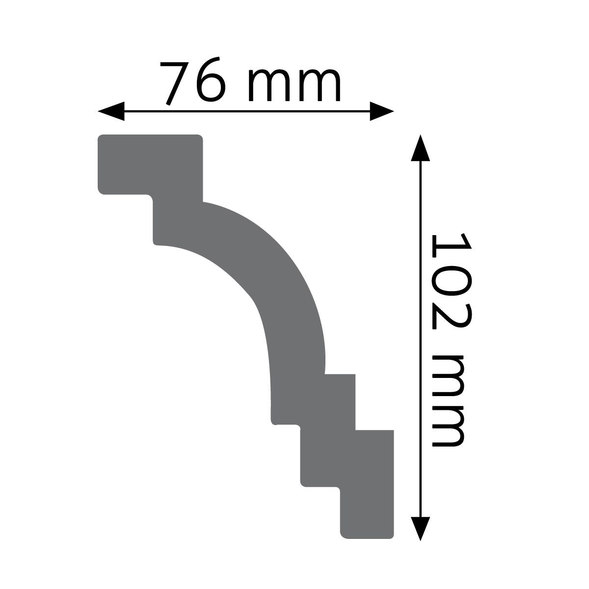 Stuckleiste Spoleto – 10,2 × 7,6 cm