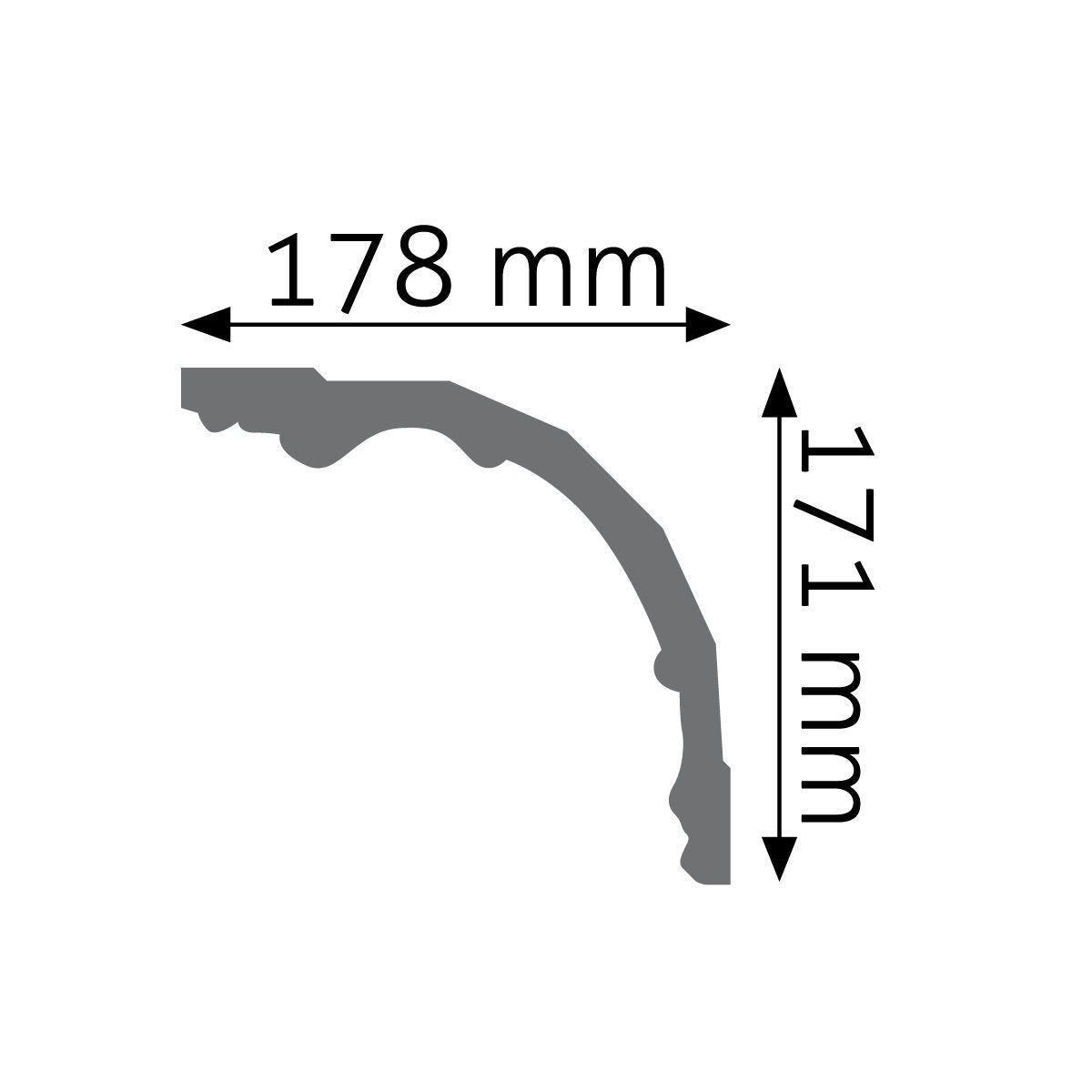 Stuckleiste Taranto – 17 × 18 cm
