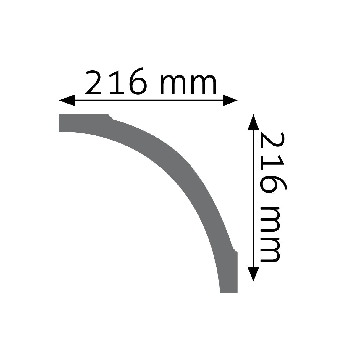Stuckleiste Terni – 22 × 22 cm