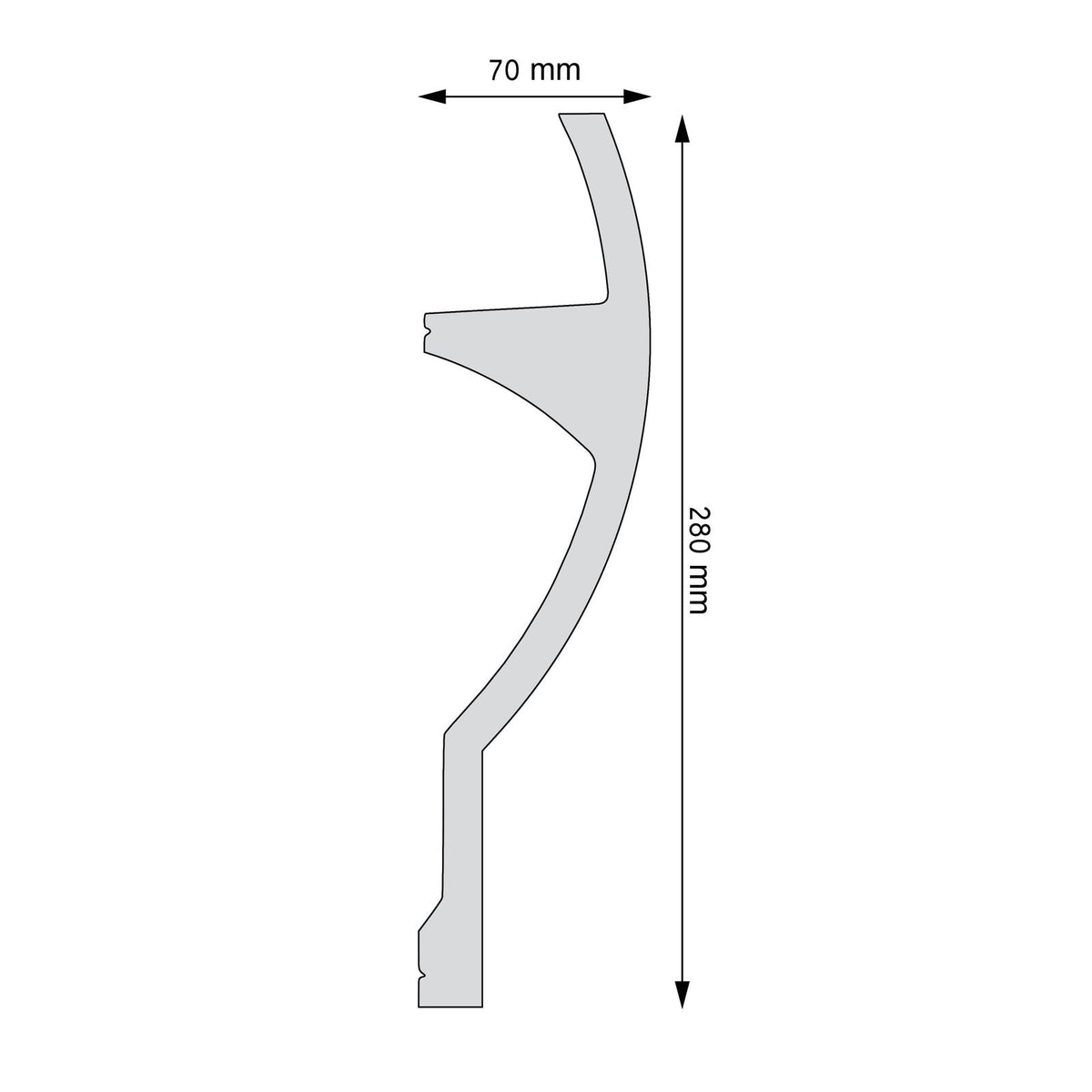 Stuckleiste Treviso – 7 × 28 cm
