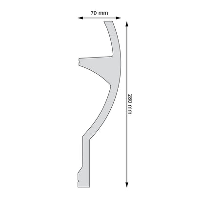 Stuckleiste Treviso – 7 × 28 cm