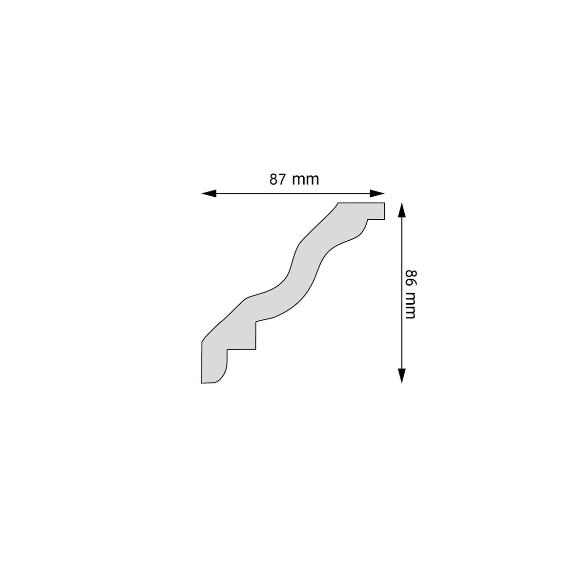Stuckleiste Viareggio – 8,7 × 8,6 cm