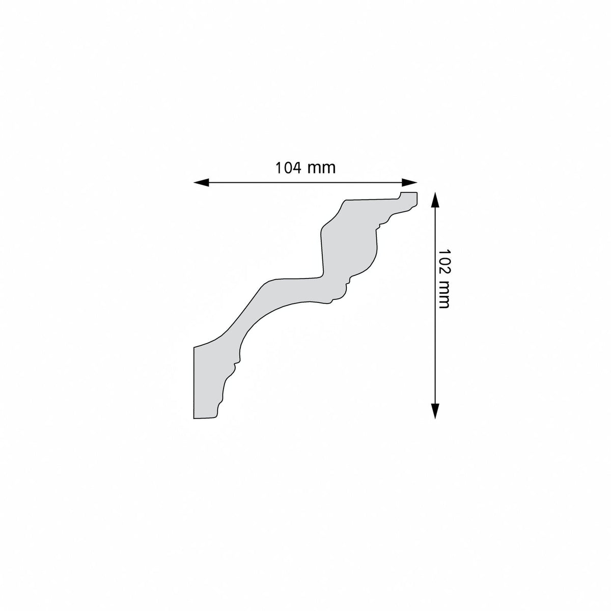 Stuckleiste Barletta – 10,2 × 10,4 cm