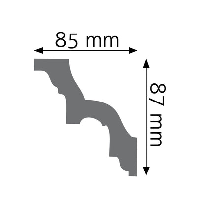 Stuckleiste Amalfi verziert – 8,7 × 8,5 cm