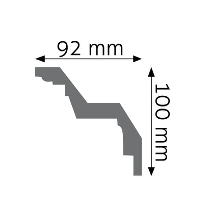 Stuckleiste Arezzo verziert – 10 × 9,2 cm