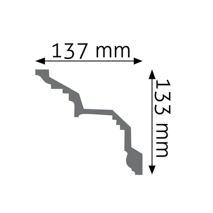 Stuckleiste Capri verziert – 13,3 × 13,7 cm