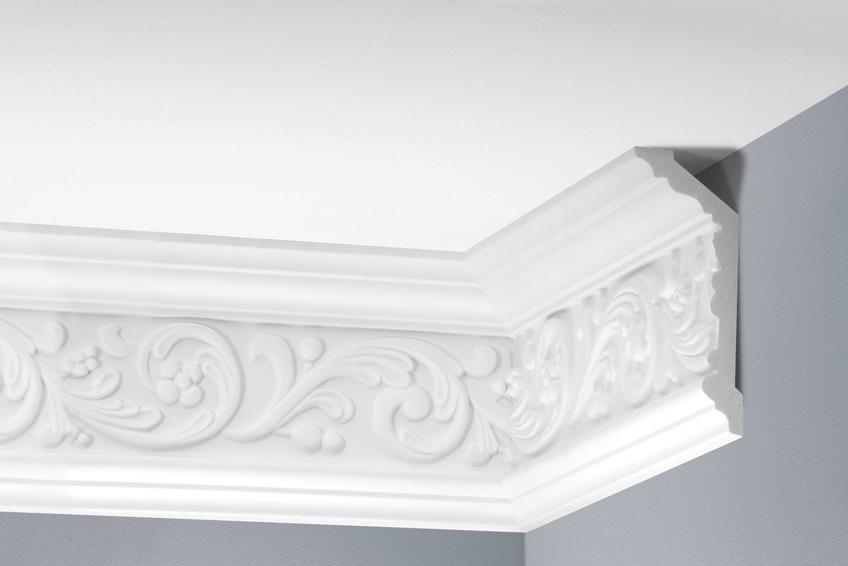 Stuckleiste Carrara verziert – 15,9 × 6,5 cm