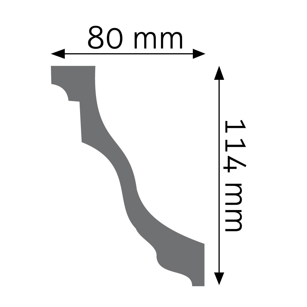 Stuckleiste Cefalù verziert – 11,4 × 8 cm