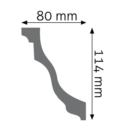 Stuckleiste Cefalù verziert – 11,4 × 8 cm