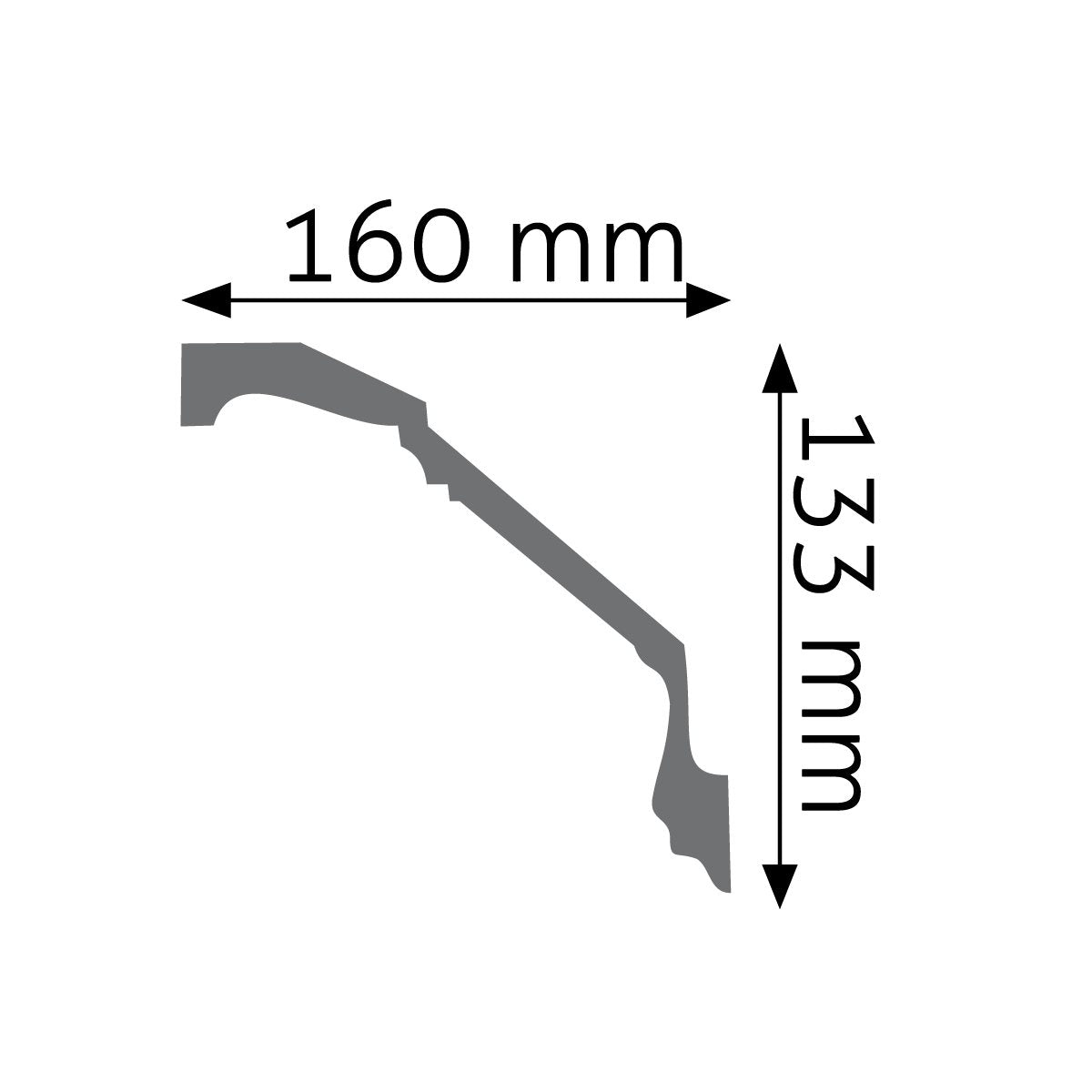 Stuckleiste Cortina verziert – 13,3 × 16 cm