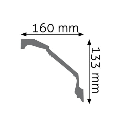 Stuckleiste Cortina verziert – 13,3 × 16 cm