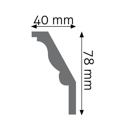 Stuckleiste Cuneo verziert – 7,8 × 4 cm