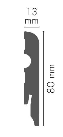 MDF-Sockelleiste Basel – 8 × 1,3 cm, 220 cm