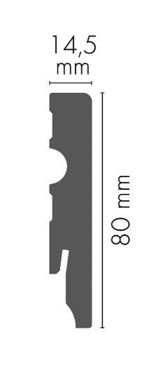 MDF-Sockelleiste Bern – 8 × 1,45 cm, 220 cm