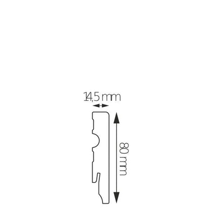 MDF-Sockelleiste Bern – 8 × 1,45 cm, 220 cm