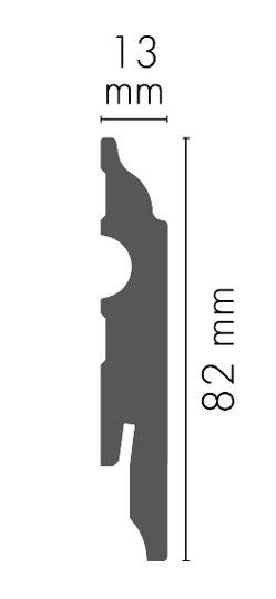 MDF-Sockelleiste Locarno – 8 × 1,3 cm, 220 cm