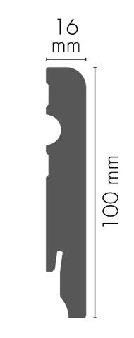 MDF-Sockelleiste Montreux – 10 × 1,6 cm, 220 cm