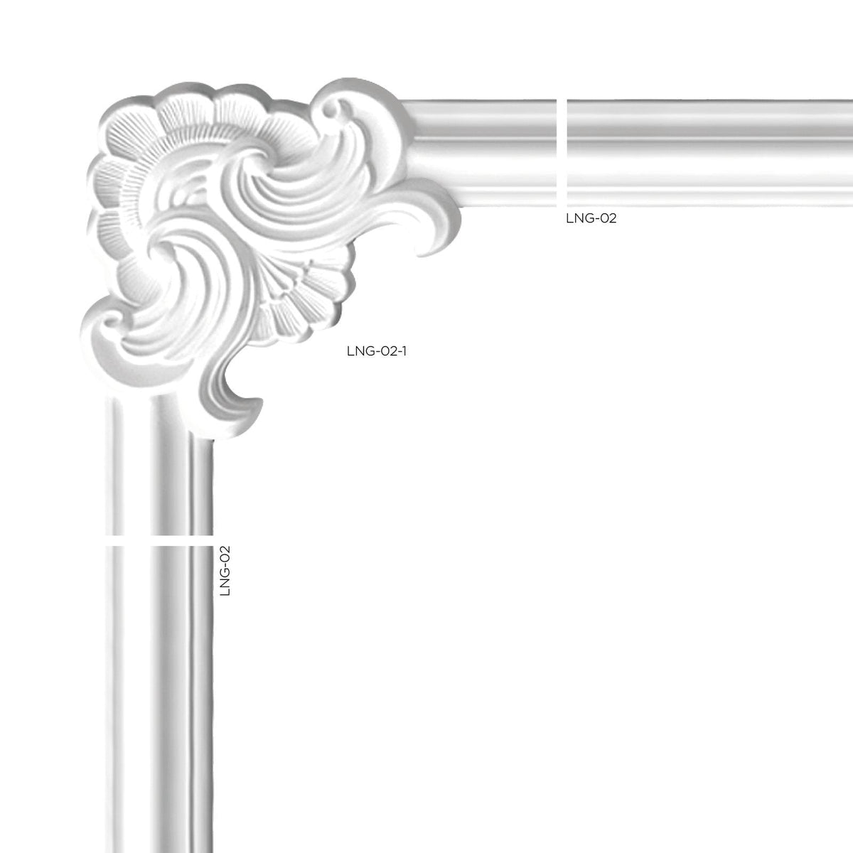 Eckelement Faenza Typ 1 – 27 × 27 cm, passend zur Wandleiste Faenza