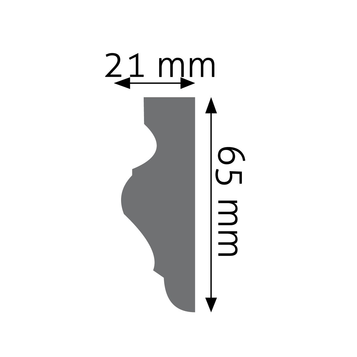 Wandleiste Faenza – 6,5 × 2,1 cm