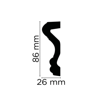 Wandleiste Fano – 8,5 × 2,5 cm