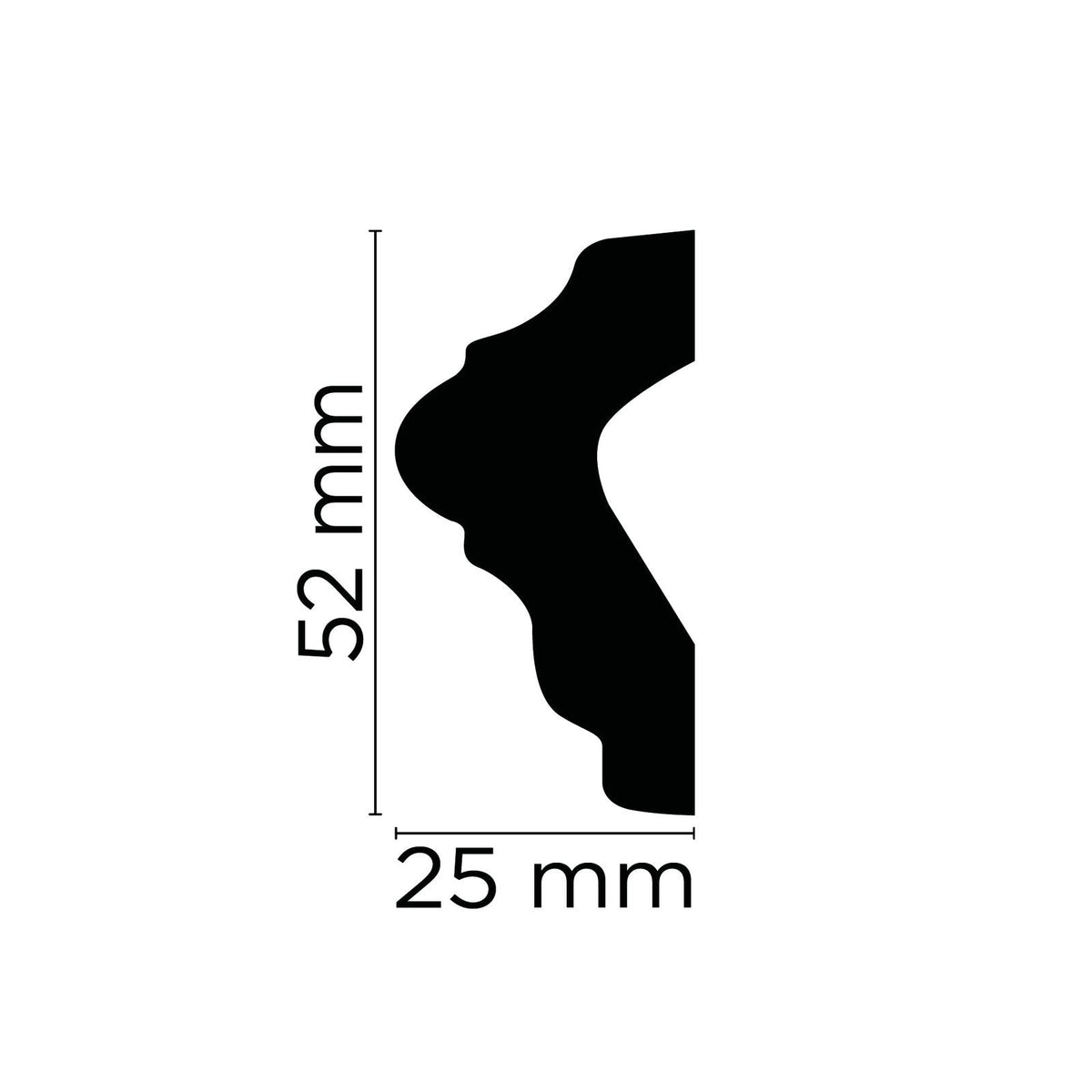 Wandleiste Fermo – 5 × 2,4 cm