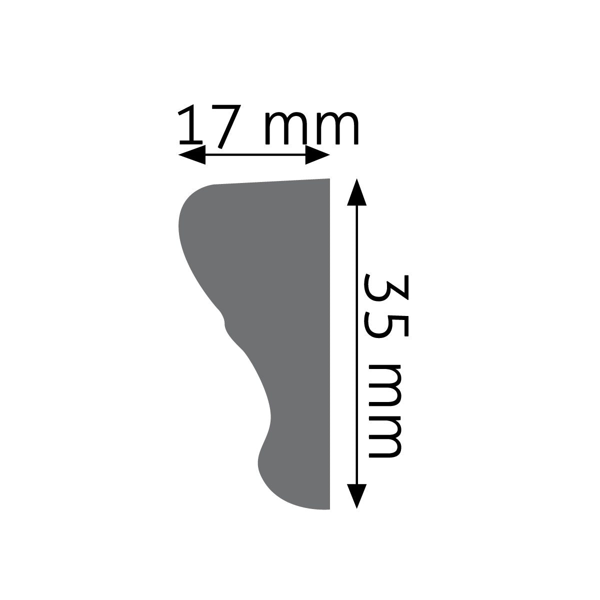 Wandleiste Gorizia – 3,3 × 1,5 cm