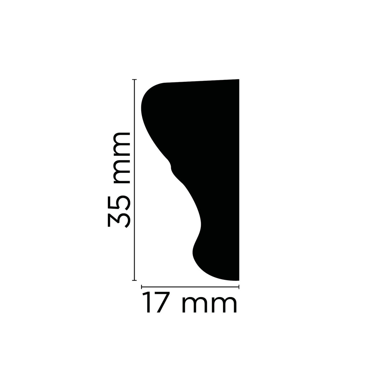 Wandleiste Gorizia – 3,3 × 1,5 cm