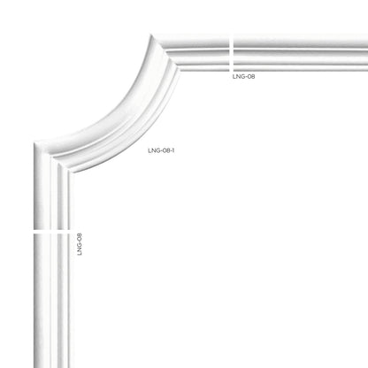 Eckelement Gubbio – 23 × 23 cm, passend zur Wandleiste Gubbio