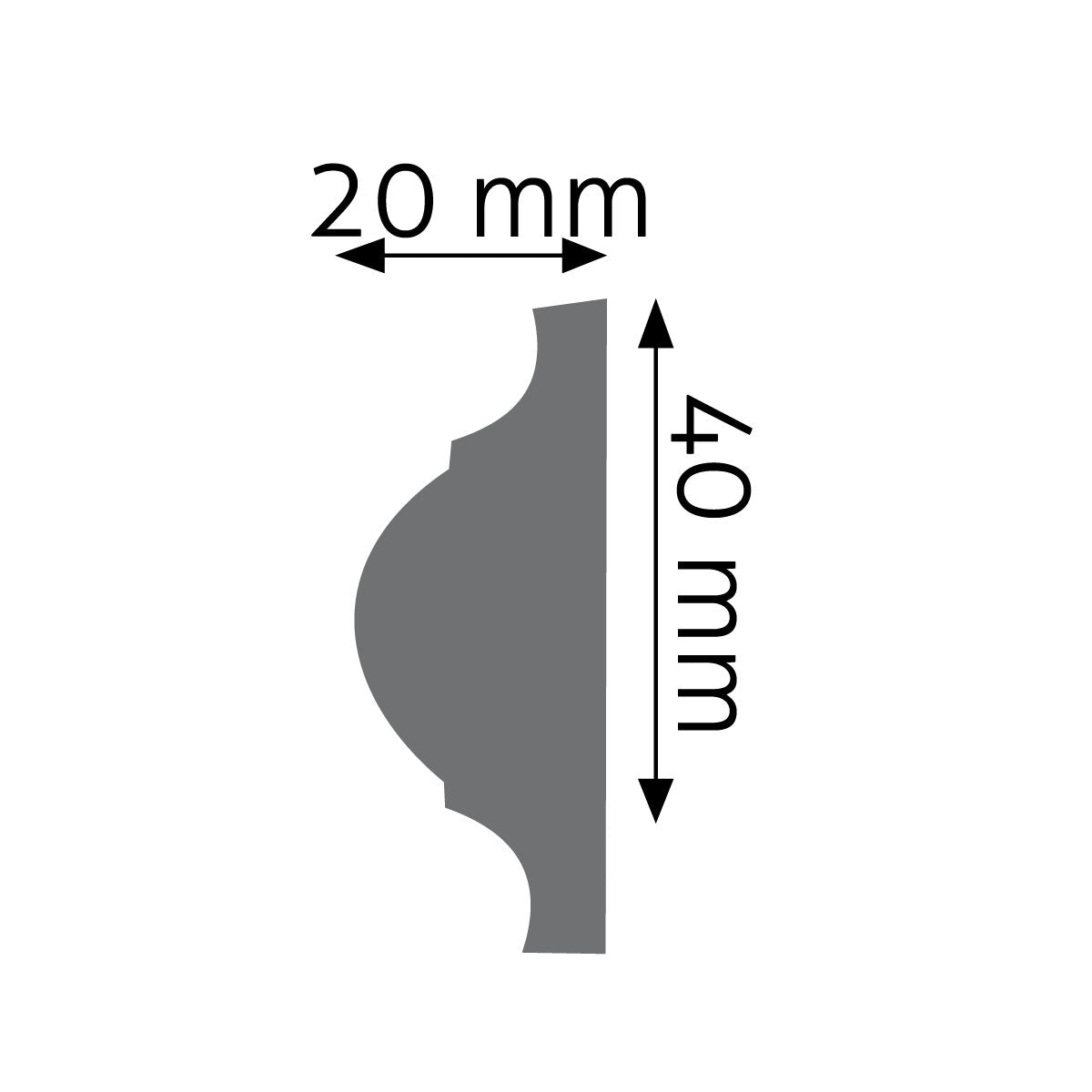 Wandleiste Lecco – 4 × 2 cm