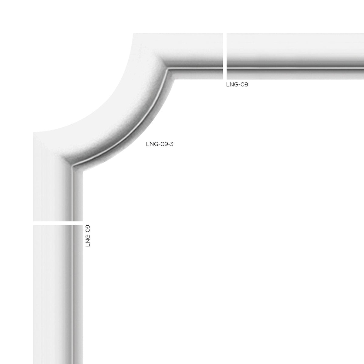 Eckelement Lecco Typ 3 – 15,5 × 15,5 cm, passend zur Wandleiste Lecco