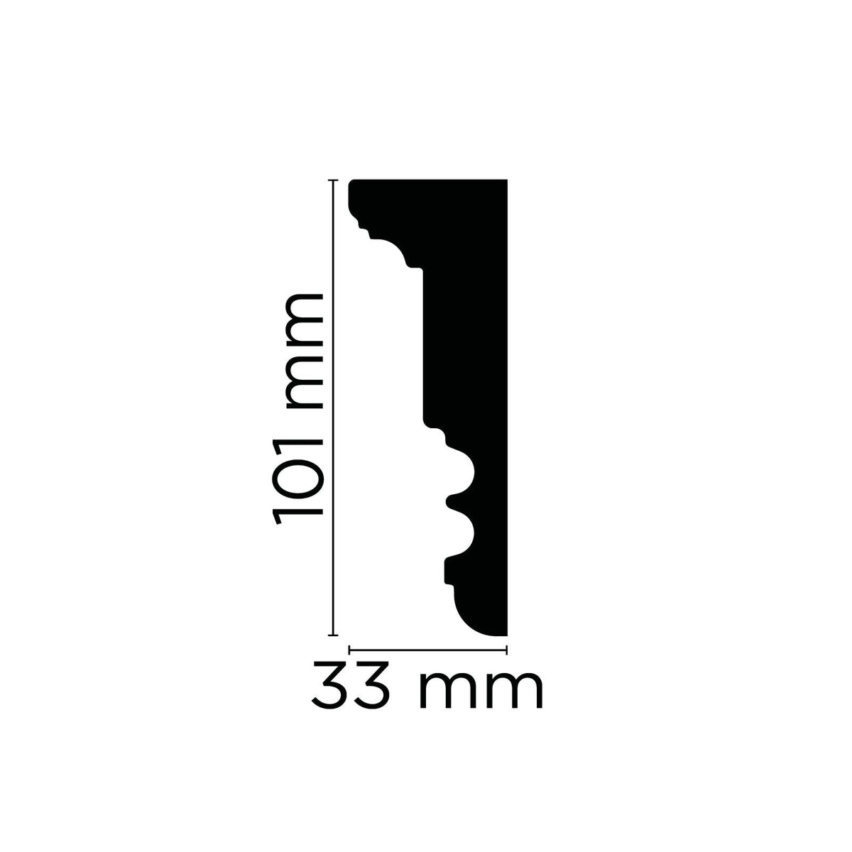 Wandleiste Lerici – 10,1 × 3,3 cm