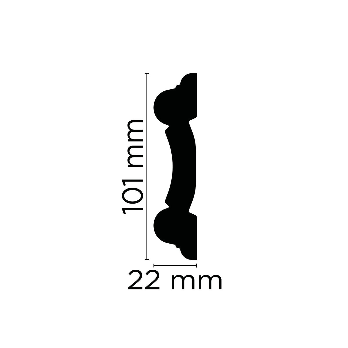 Wandleiste Macerata – 10,1 × 2,2 cm
