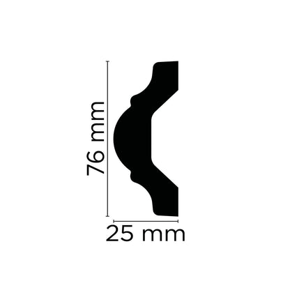 Wandleiste Massa – 7,6 × 2,5 cm