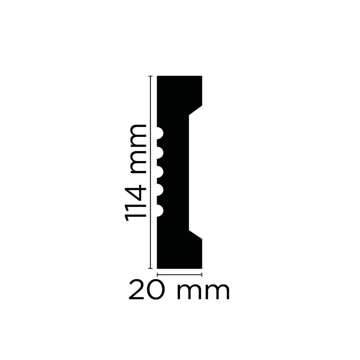 Wandleiste Menaggio – 11,4 × 2 cm