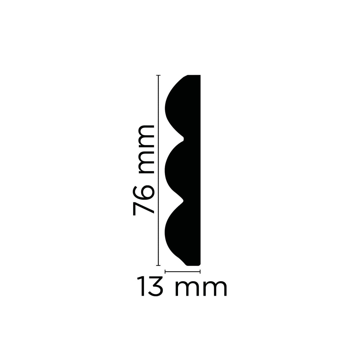 Wandleiste Modica – 7,6 × 1,3 cm