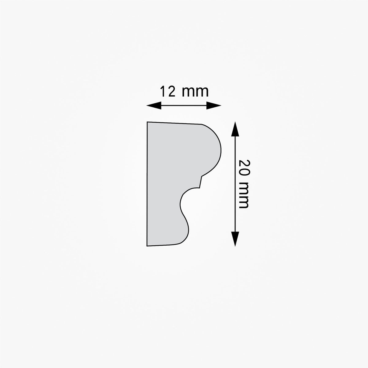 Wandleiste Molfetta – 2 × 1,2 cm