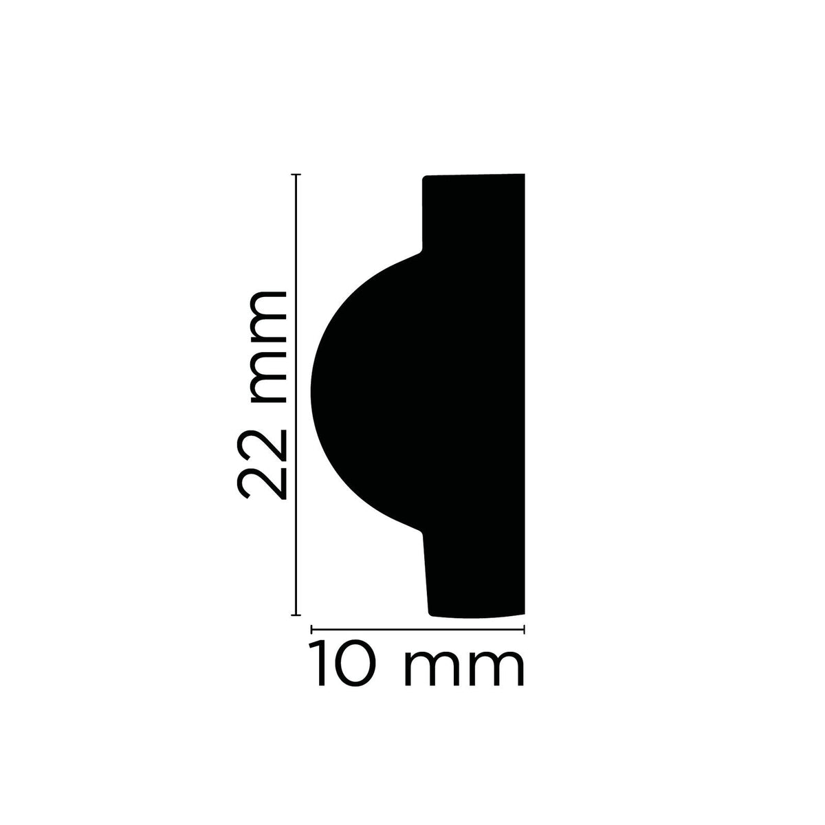 Wandleiste Monreale – 2,2 × 1 cm