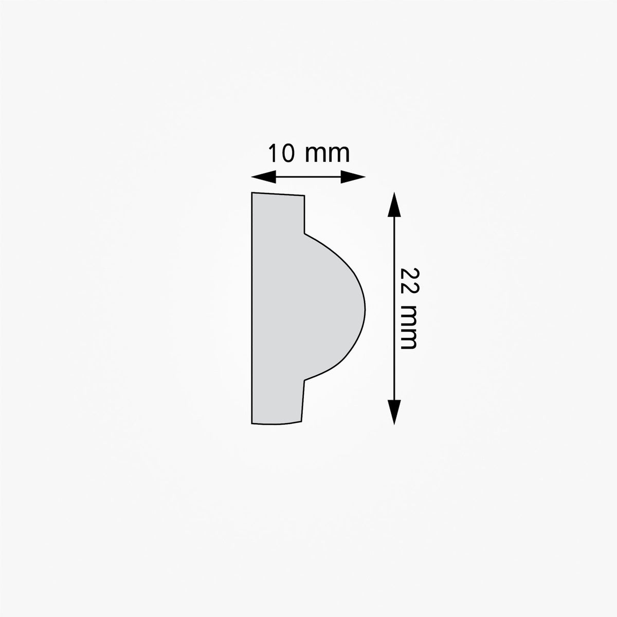 Wandleiste Monreale – 2,2 × 1 cm