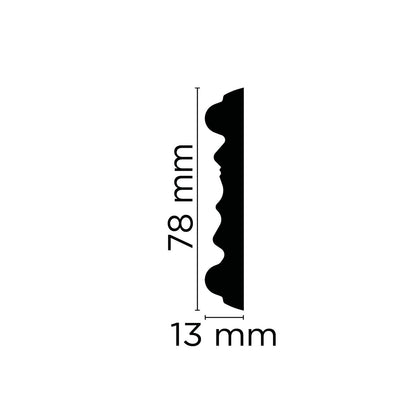 Wandleiste Cagliari verziert – 7,8 × 1,3 cm