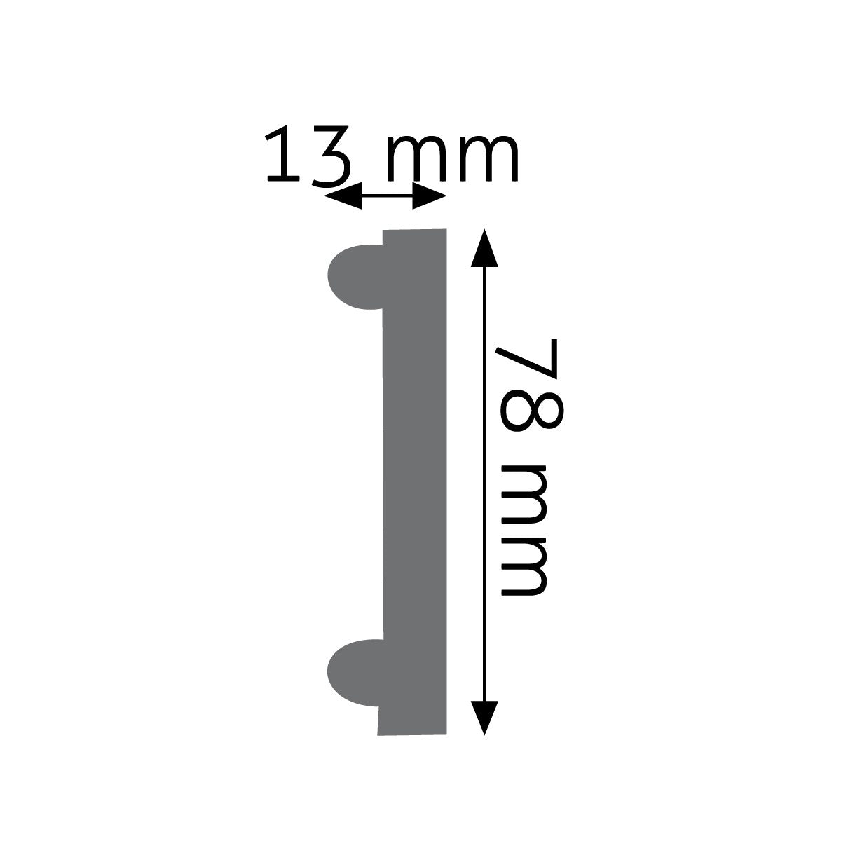 Wandleiste Cagliari verziert – 7,8 × 1,3 cm