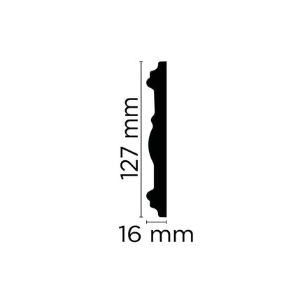 Wandleiste Cesena verziert – 12,7 × 1,6 cm