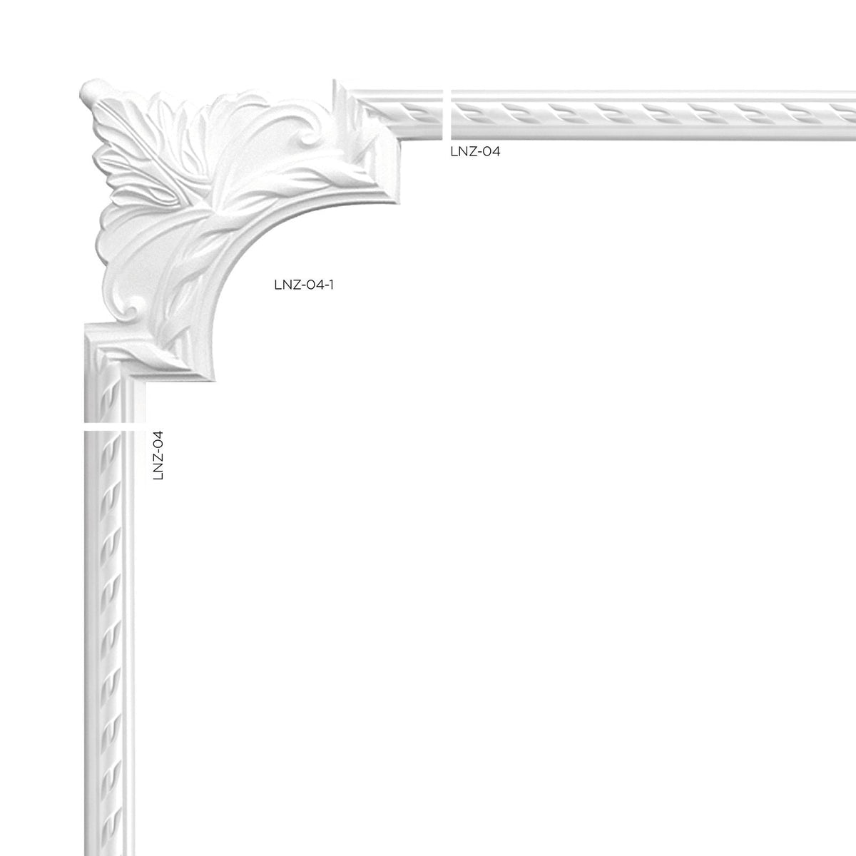 Eckelement Cividale – 24 × 24 cm, passend zur Wandleiste Cividale