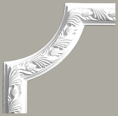 Eckelement Cortona Typ 1 – 25,5 × 25,5 cm, passend zur Wandleiste Cortona