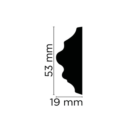 Wandleiste Cortona verziert – 5,3 × 1,9 cm