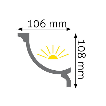 LED-Lichtleiste Arles – 10,8 × 10,6 cm