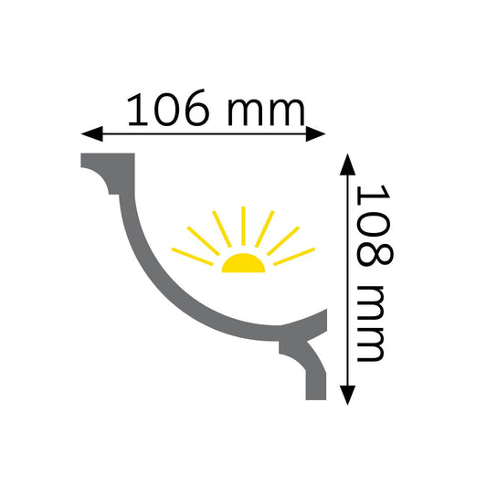 LED-Lichtleiste Arles – 10,8 × 10,6 cm