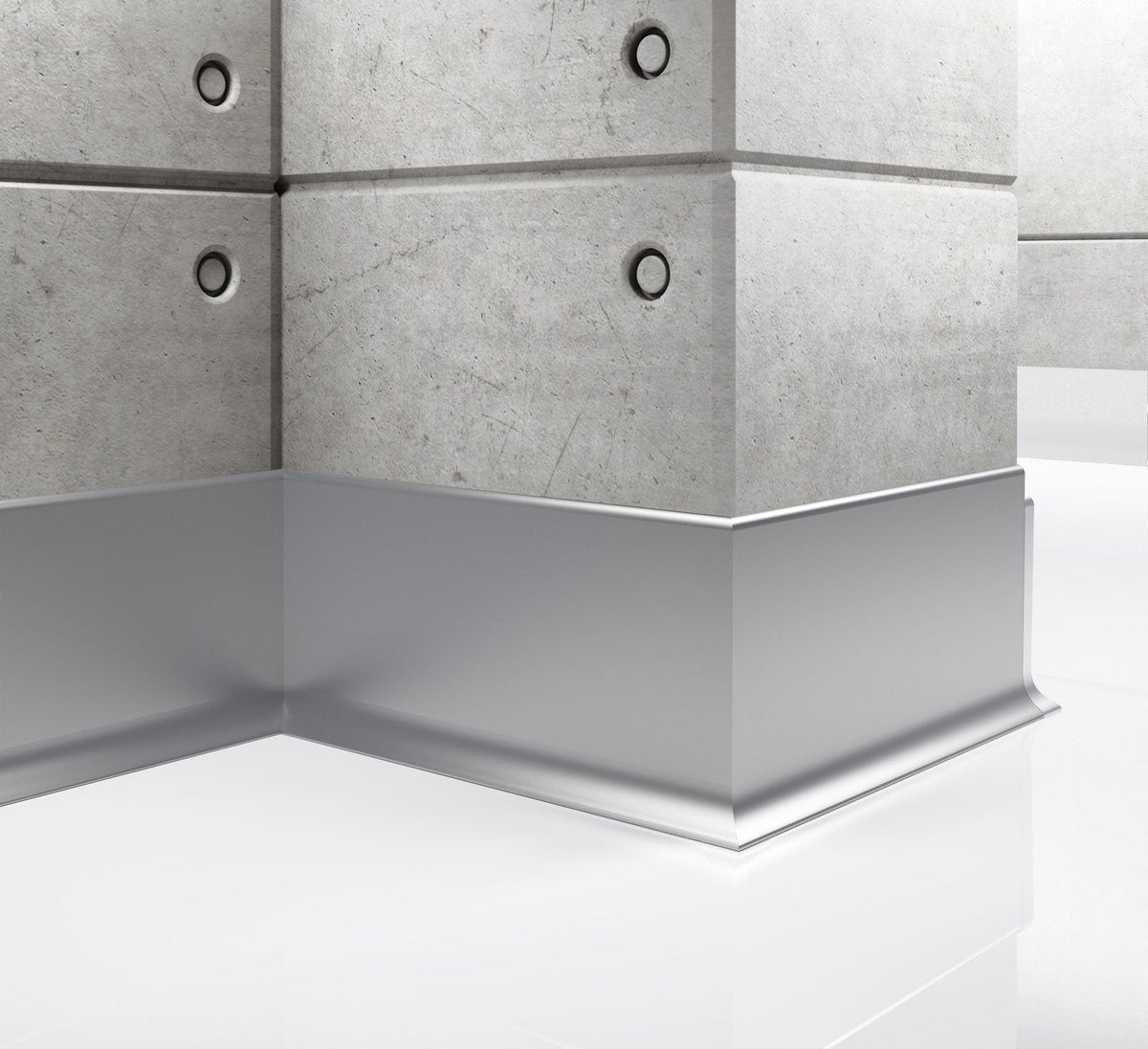 Aluminium-Sockelleiste 100 mm – Aluminium, 250 cm